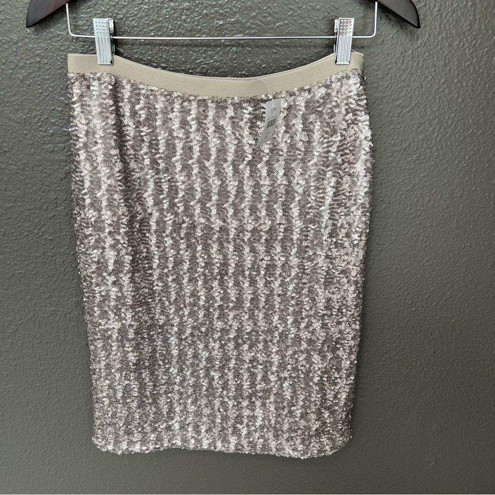 NWT J. Jill Sequins Pencil Sterling Women’s Skirt | Size XS - Picture 3 of 10